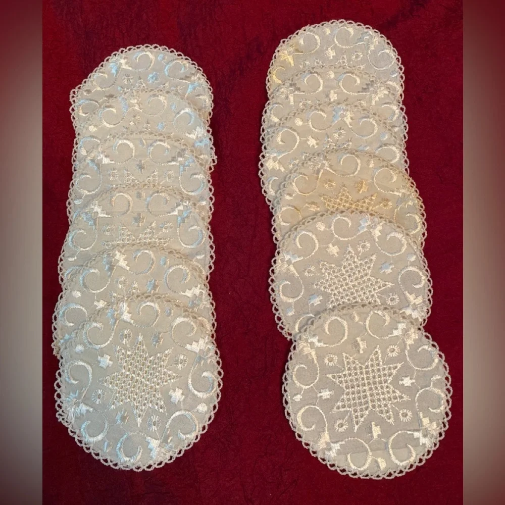 Beautiful Vintage Hand Embroidered Kalocsa Hungarian Coasters